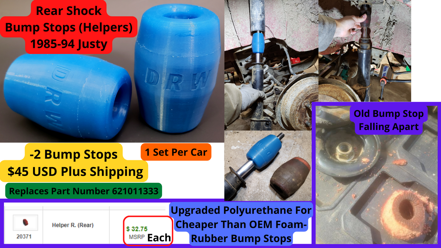 84'-94' Justy Rear Shock Bump Stops/Helpers