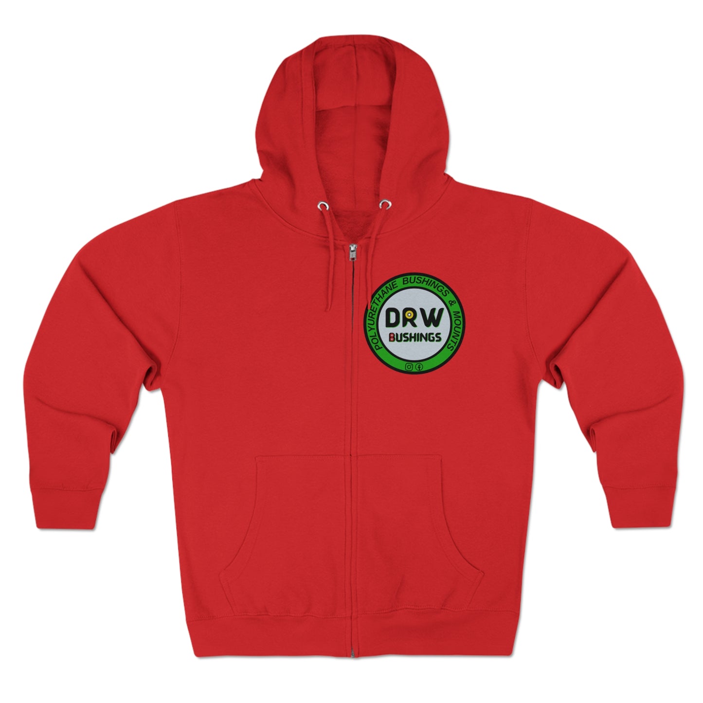 "DRW Polyurethane Bushings" Unisex Premium Full Zip Hoodie