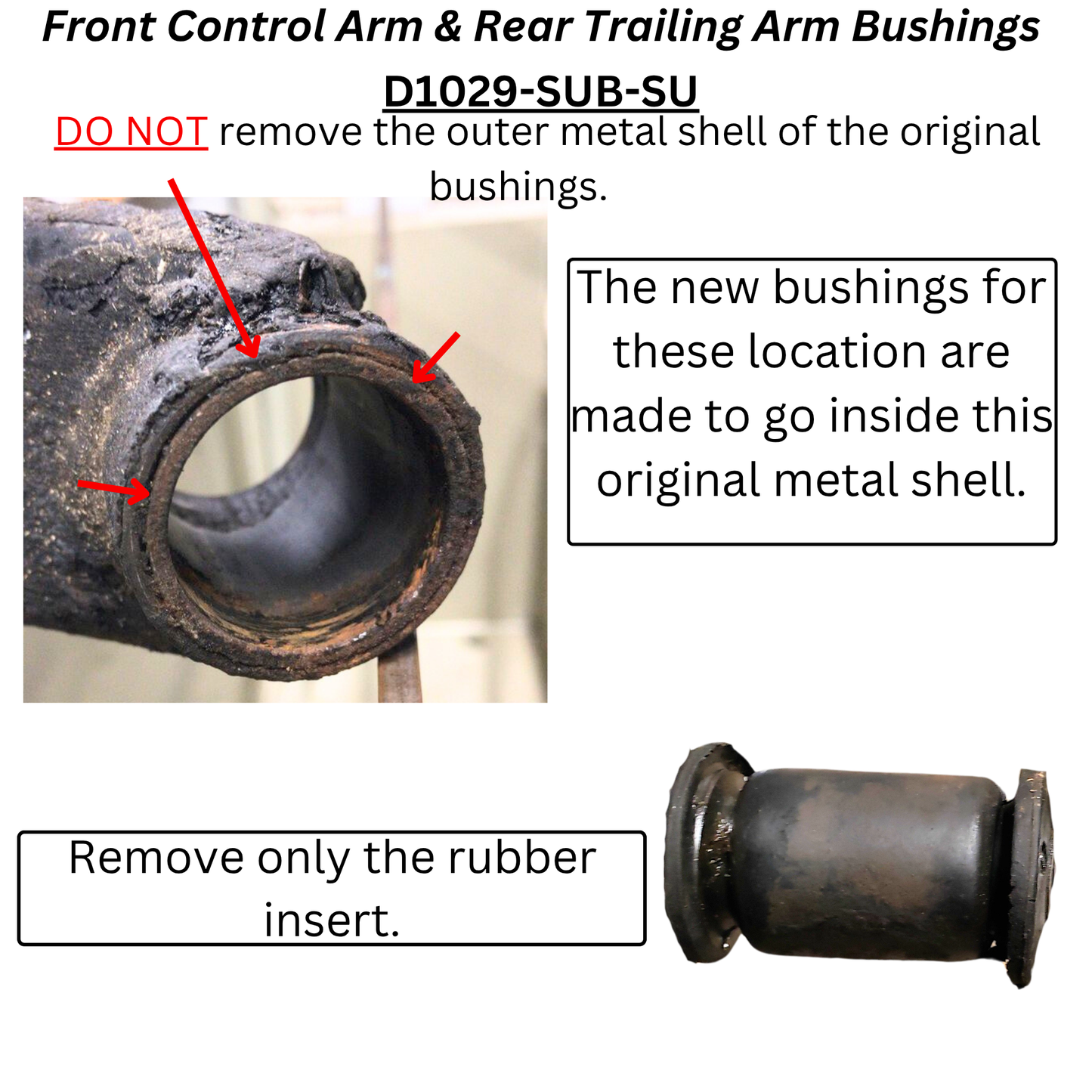 Subaru Front Control Arm/Rear Trailing Arm Bushings. 24mm O.D. D1029-SUB-SU