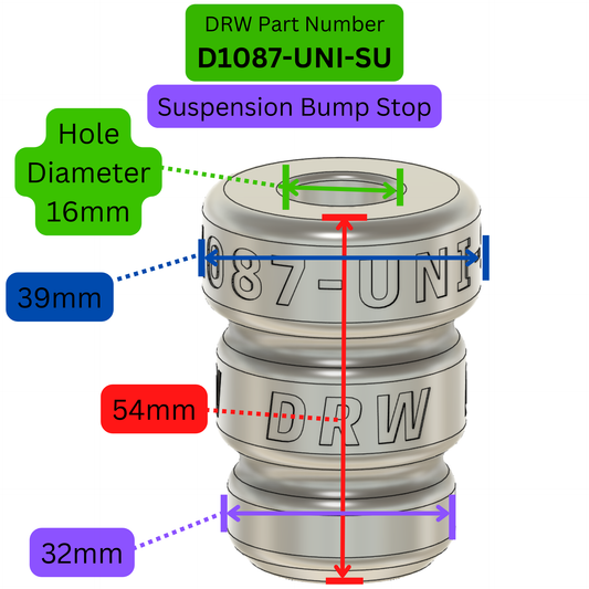 Suspension Bump Stops. 70A. D1087-UNI-SU