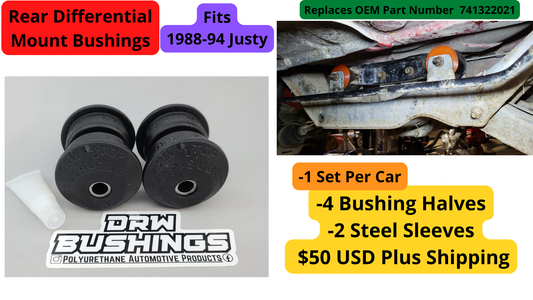 89'-94' Justy Rear Differential Mount Bushings