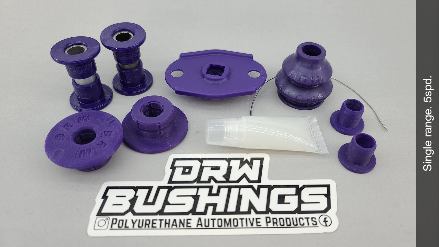 Subaru, EA82, 5 speed, Single-Range 4WD/2WD Shift Linkage Bushing Set. 5% OFF