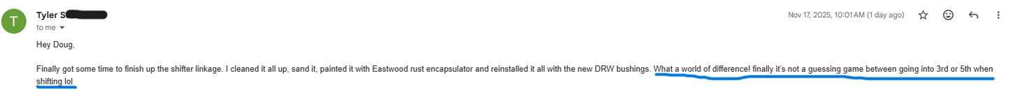 84'-88' Justy FULL Shift Linkage Set. 5% OFF