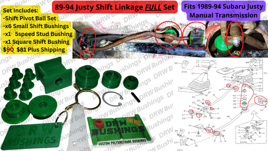 89'-94' Justy FULL Shift Linkage Set