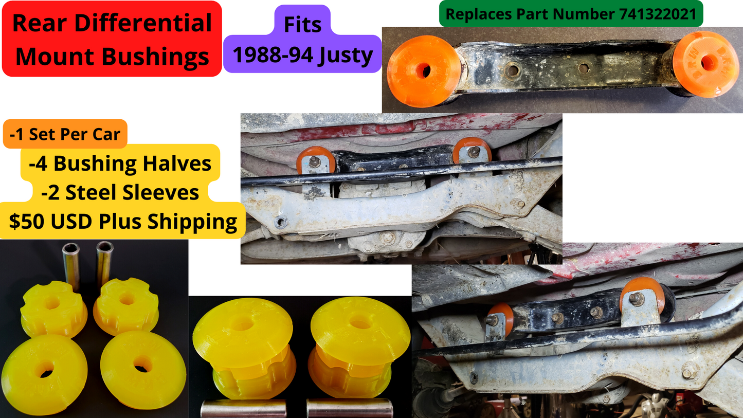 88'-94' Justy Rear Differential Mount Bushings