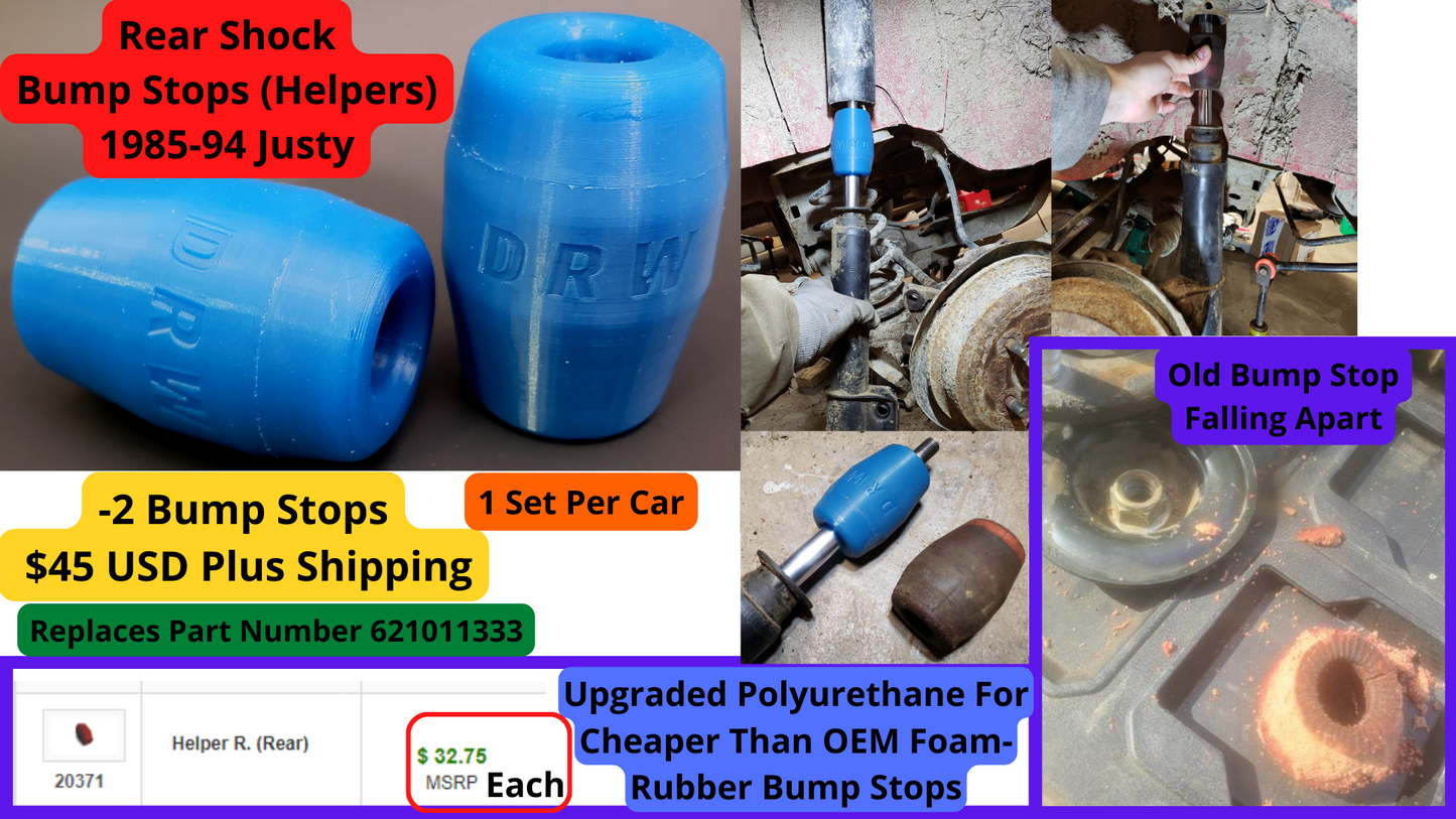 85'-94' Justy Rear Shock Bump Stops/Helpers