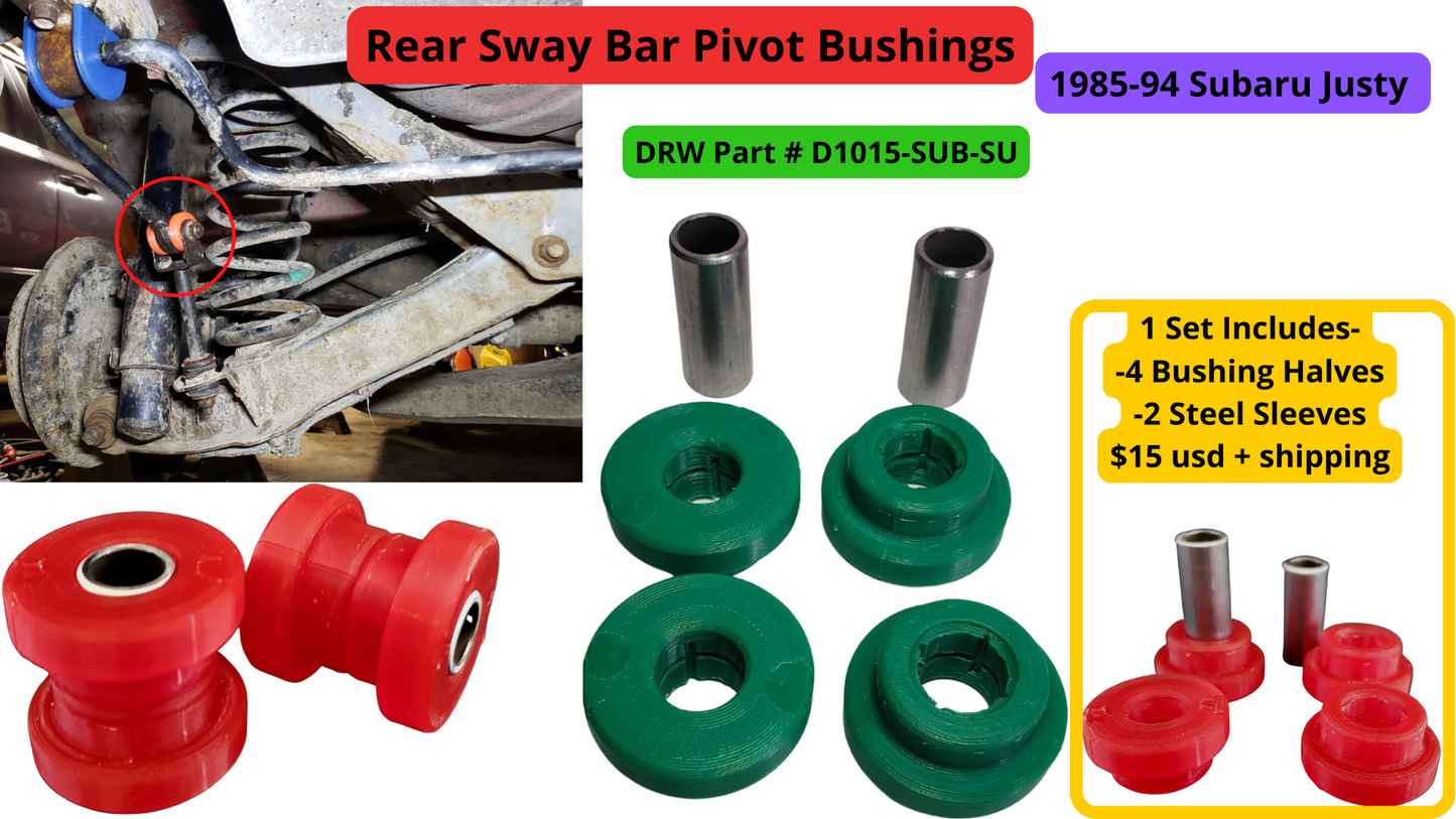 89'-94' Justy Rear Sway Bar Pivot Bushings