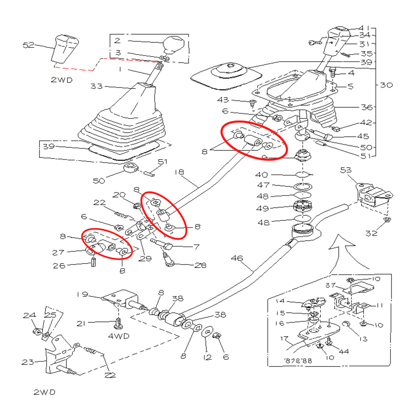 Subaru Shift Linkage Thin Bushings. Set of x2 Pieces